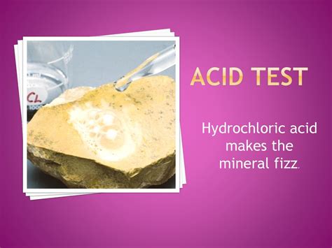 dropping vinegar on a mineral is a test for _______|hydrochloric acid mineral testing.